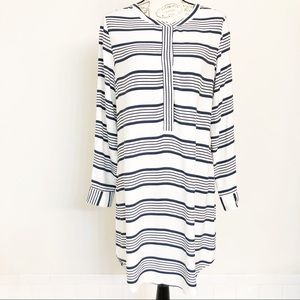 Two by Vince Camuto Blue& White Striped Shirtdress